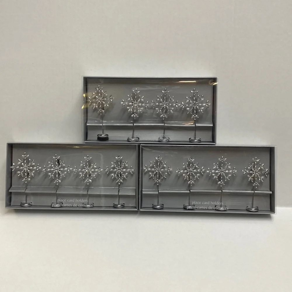 Pier 1 Christmas Holiday Place Card Holders 3 Boxes of 4 each‎ No Cards